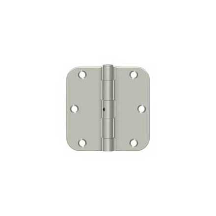 Deltana [S35R5N15] Steel Door Butt Hinge - Residential - 5/8&quot; Radius Corner - Non-Removable Pin - Brushed Nickel Finish - Pair - 3 1/2&quot; H x 3 1/2&quot; W