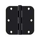 Deltana [S35R5N1B] Steel Door Butt Hinge - Residential - 5/8&quot; Radius Corner - Non-Removable Pin - Paint Black Finish - Pair - 3 1/2&quot; H x 3 1/2&quot; W