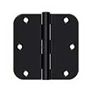 Deltana [S35R5N1B] Steel Door Butt Hinge - Residential - 5/8" Radius Corner - Non-Removable Pin - Paint Black Finish - Pair - 3 1/2" H x 3 1/2" W