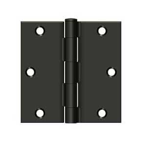 Deltana [S35U10B-R] Steel Door Butt Hinge - Residential - Square Corner - Oil Rubbed Bronze Finish - Pair - 3 1/2" H x 3 1/2" W