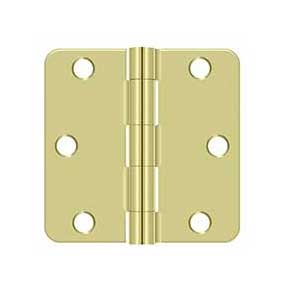 Deltana [S33R42D] Steel Door Butt Hinge - Residential - 1/4" Radius Corner - Zinc Dichromate Finish - Pair - 3" H x 3" W