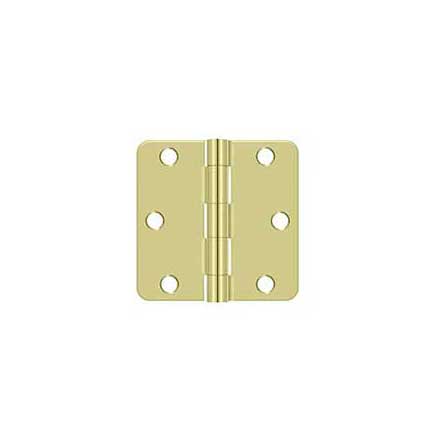 Deltana [S33R42D] Steel Door Butt Hinge - Residential - 1/4" Radius Corner - Zinc Dichromate Finish - Pair - 3" H x 3" W