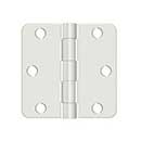 Deltana [S33R4USPW] Steel Door Butt Hinge - Residential - 1/4" Radius Corner - Prime White Finish - Pair - 3" H x 3" W