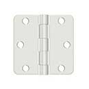 Deltana [S33R4USPW] Steel Door Butt Hinge - Residential - 1/4&quot; Radius Corner - Prime White Finish - Pair - 3&quot; H x 3&quot; W