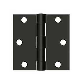 Deltana [S33U10B-R] Steel Door Butt Hinge - Residential - Square Corner - Oil Rubbed Bronze Finish - Pair - 3" H x 3" W