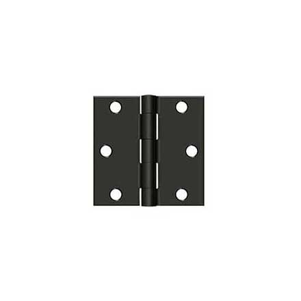 Deltana [S33U10B-R] Steel Door Butt Hinge - Residential - Square Corner - Oil Rubbed Bronze Finish - Pair - 3&quot; H x 3&quot; W