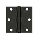 Deltana [S33U10B-R] Steel Door Butt Hinge - Residential - Square Corner - Oil Rubbed Bronze Finish - Pair - 3&quot; H x 3&quot; W