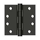 Deltana [S44HDBB10B] Steel Door Butt Hinge - Heavy Duty - Ball Bearing - Square Corner - Oil Rubbed Bronze Finish - Pair - 4" H x 4" W