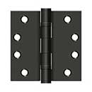 Deltana [S44HDBB10B] Steel Door Butt Hinge - Heavy Duty - Ball Bearing - Square Corner - Oil Rubbed Bronze Finish - Pair - 4&quot; H x 4&quot; W