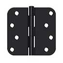 Deltana [S44R51B] Steel Door Butt Hinge - Residential - Plain Bearing - 5/8" Radius Corner - Paint Black Finish - Pair - 4" H x 4" W