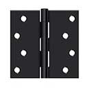 Deltana [S44U1B-R] Steel Door Butt Hinge - Residential - Plain Bearing - Square Corner - Paint Black Finish - Pair - 4&quot; H x 4&quot; W