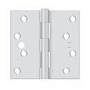 Deltana [S44USPW-RS] Steel Door Butt Hinge - Residential - Plain Bearing - Security - Square Corner - Prime Coat White Finish - Pair - 4" H x 4" W