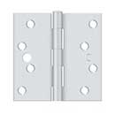 Deltana [S44USPW-RS] Steel Door Butt Hinge - Residential - Plain Bearing - Security - Square Corner - Prime Coat White Finish - Pair - 4&quot; H x 4&quot; W