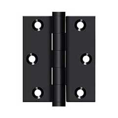 Deltana [DSB3025U19] Solid Brass Screen Door Butt Hinge - Button Tip - Square Corner - Paint Black Finish - Pair - 3&quot; H x 2 1/2&quot; W