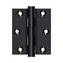 Deltana [DSB3025U19] Solid Brass Screen Door Butt Hinge - Button Tip - Square Corner - Paint Black Finish - Pair - 3&quot; H x 2 1/2&quot; W