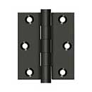 Deltana [DSB3025U10B] Solid Brass Screen Door Butt Hinge - Button Tip - Square Corner - Oil Rubbed Bronze Finish - Pair - 3&quot; H x 2 1/2&quot; W