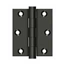 Deltana [DSB3025U10B] Solid Brass Screen Door Butt Hinge - Button Tip - Square Corner - Oil Rubbed Bronze Finish - Pair - 3" H x 2 1/2" W