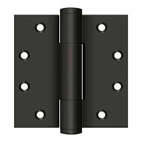 Deltana [DSB45RM10B] Solid Brass Door Royal Butt Hinge - Heavy Duty - Button Tip - Square Corner - Oil Rubbed Bronze Finish - Pair - 4 1/2" H x 4 1/2" W
