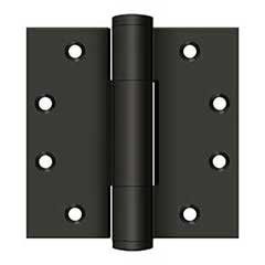 Deltana [DSB45RM10B] Solid Brass Door Royal Butt Hinge - Heavy Duty - Button Tip - Square Corner - Oil Rubbed Bronze Finish - Pair - 4 1/2&quot; H x 4 1/2&quot; W