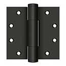 Deltana [DSB45RM10B] Solid Brass Door Royal Butt Hinge - Heavy Duty - Button Tip - Square Corner - Oil Rubbed Bronze Finish - Pair - 4 1/2&quot; H x 4 1/2&quot; W