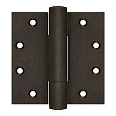 Deltana [DSB45RM10BD] Solid Brass Door Royal Butt Hinge - Heavy Duty - Button Tip - Square Corner - Bronze Dark Finish - Pair - 4 1/2&quot; H x 4 1/2&quot; W