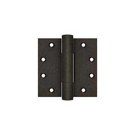 Deltana [DSB45RM10BD] Solid Brass Door Royal Butt Hinge - Heavy Duty - Button Tip - Square Corner - Bronze Dark Finish - Pair - 4 1/2&quot; H x 4 1/2&quot; W