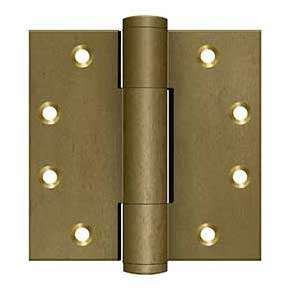 Deltana [DSB45RM10BM] Solid Brass Door Royal Butt Hinge - Heavy Duty - Button Tip - Square Corner - Bronze Medium Finish - Pair - 4 1/2" H x 4 1/2" W