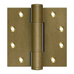 Deltana [DSB45RM10BM] Solid Brass Door Royal Butt Hinge - Heavy Duty - Button Tip - Square Corner - Bronze Medium Finish - Pair - 4 1/2&quot; H x 4 1/2&quot; W
