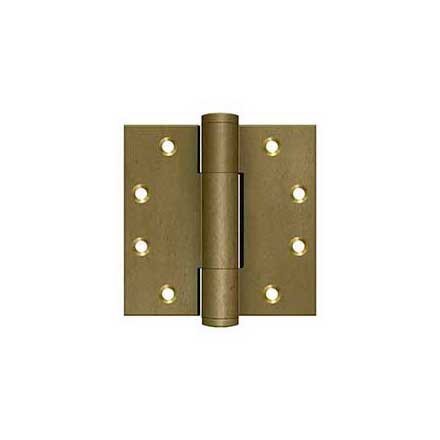 Deltana [DSB45RM10BM] Solid Brass Door Royal Butt Hinge - Heavy Duty - Button Tip - Square Corner - Bronze Medium Finish - Pair - 4 1/2&quot; H x 4 1/2&quot; W