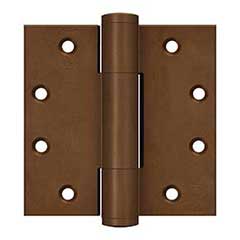 Deltana [DSB45RM10BR] Solid Brass Door Royal Butt Hinge - Heavy Duty - Button Tip - Square Corner - Bronze Rust Finish - Pair - 4 1/2&quot; H x 4 1/2&quot; W