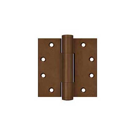 Deltana [DSB45RM10BR] Solid Brass Door Royal Butt Hinge - Heavy Duty - Button Tip - Square Corner - Bronze Rust Finish - Pair - 4 1/2&quot; H x 4 1/2&quot; W