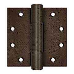 Deltana [DSB45RM10WD] Solid Brass Door Royal Butt Hinge - Heavy Duty - Button Tip - Square Corner - Weathered Dark Finish - Pair - 4 1/2&quot; H x 4 1/2&quot; W