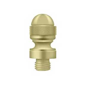 Deltana [DSAT3-UNL] Solid Brass Door Butt Hinge Finial - Acorn - Polished Brass (Unlacquered) Finish - 1/2" Dia.