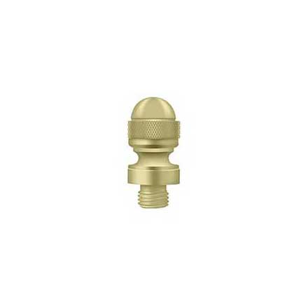 Deltana [DSAT3-UNL] Solid Brass Door Butt Hinge Finial - Acorn - Polished Brass (Unlacquered) Finish - 1/2&quot; Dia.