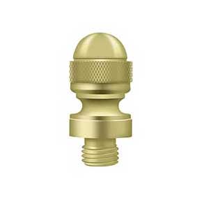 Deltana [DSAT3] Solid Brass Door Butt Hinge Finial - Acorn - Polished Brass Finish - 1/2" Dia.