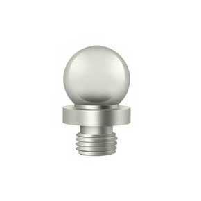 Deltana [DSBT14] Solid Brass Door Butt Hinge Finial - Ball - Polished Nickel Finish - 1/2" Dia.