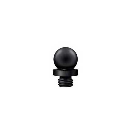 Deltana [DSBT19] Solid Brass Door Butt Hinge Finial - Ball - Paint Black Finish - 1/2&quot; Dia.
