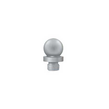 Deltana [DSBT26D] Solid Brass Door Butt Hinge Finial - Ball - Brushed Chrome Finish - 1/2" Dia.