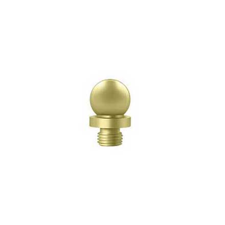 Deltana [DSBT3] Solid Brass Door Butt Hinge Finial - Ball - Polished Brass Finish - 1/2" Dia.