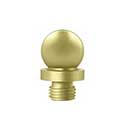 Deltana [DSBT3] Solid Brass Door Butt Hinge Finial - Ball - Polished Brass Finish - 1/2" Dia.