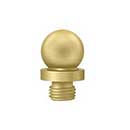 Deltana [DSBT4] Solid Brass Door Butt Hinge Finial - Ball - Brushed Brass Finish - 1/2" Dia.