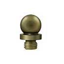 Deltana [DSBT5] Solid Brass Door Butt Hinge Finial - Ball - Antique Brass Finish - 1/2&quot; Dia.