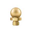 Deltana [CBT1] Solid Brass Door Butt Hinge Finial - Ball - Polished Brass (PVD) Finish - 1/2" Dia.