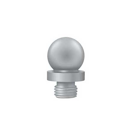 Deltana [DSBT3-26D] Solid Brass Door Butt Hinge Finial - Ball - Brushed Chrome Finish - 7/16&quot; Dia.