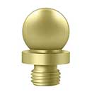 Deltana [DSBT3-3] Solid Brass Door Butt Hinge Finial - Ball - Polished Brass Finish - 7/16" Dia.