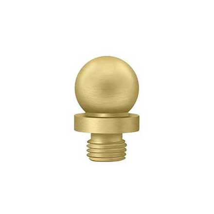 Deltana [DSBT3-4] Solid Brass Door Butt Hinge Finial - Ball - Brushed Brass Finish - 7/16&quot; Dia.