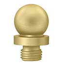 Deltana [DSBT3-4] Solid Brass Door Butt Hinge Finial - Ball - Brushed Brass Finish - 7/16&quot; Dia.