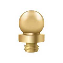 Deltana [DSBTL003] Solid Brass Door Butt Hinge Finial - Ball - Polished Brass (PVD) Finish - 5/8&quot; Dia.