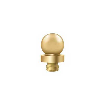 Deltana [DSBTL003] Solid Brass Door Butt Hinge Finial - Ball - Polished Brass (PVD) Finish - 5/8&quot; Dia.