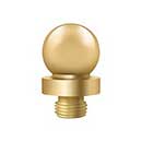 Deltana [DSBTL003] Solid Brass Door Butt Hinge Finial - Ball - Polished Brass (PVD) Finish - 5/8&quot; Dia.